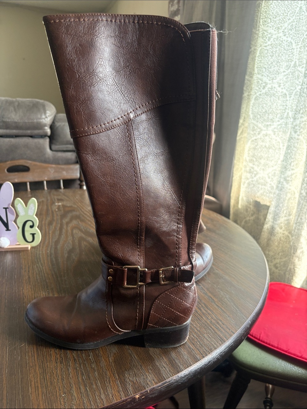 Unisa Brown Tall Leather Riding Boots